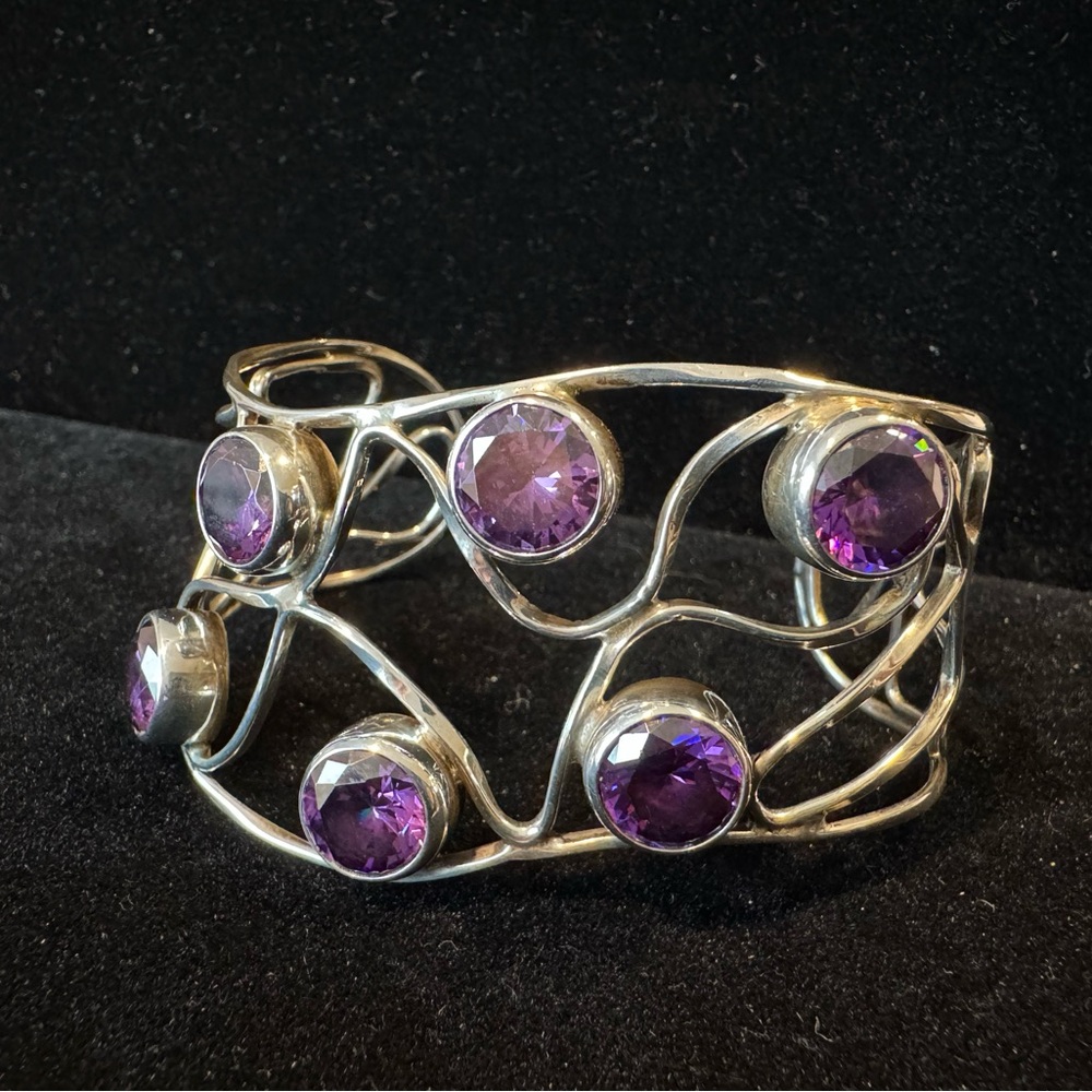 Silver Amethyst Bracelet